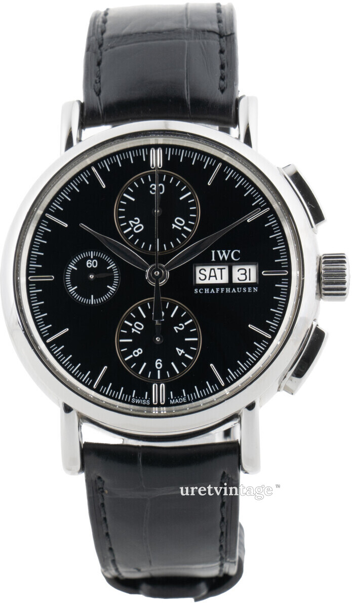 IW378303 IWC Portofino Svart/Läder Ø41 mm BEGAGNAD Pris 38 695 kr